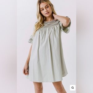 Anthropologie English factory lace trim shift dress